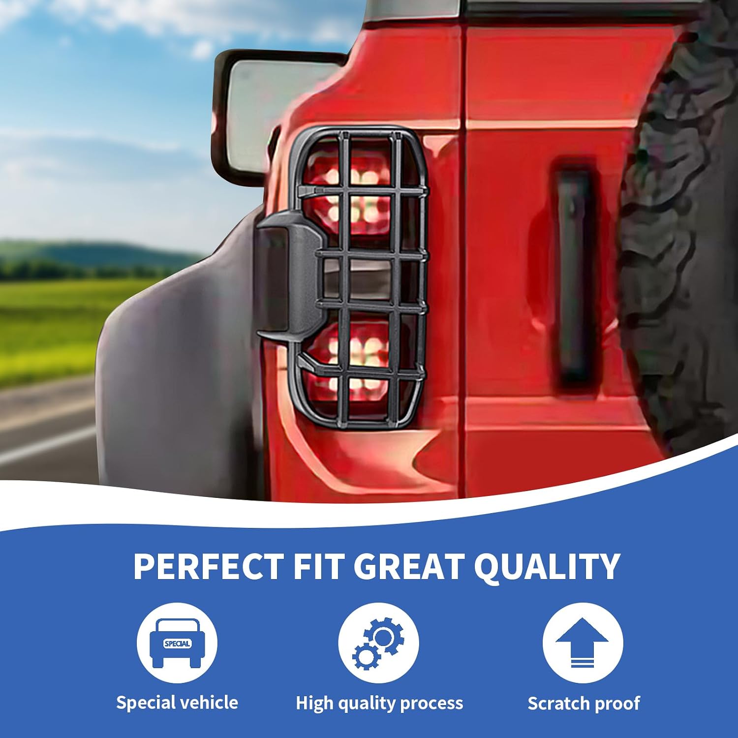RAZPOY Tail Light Cover Compatible with Ford Bronco Raptor 2021-2026