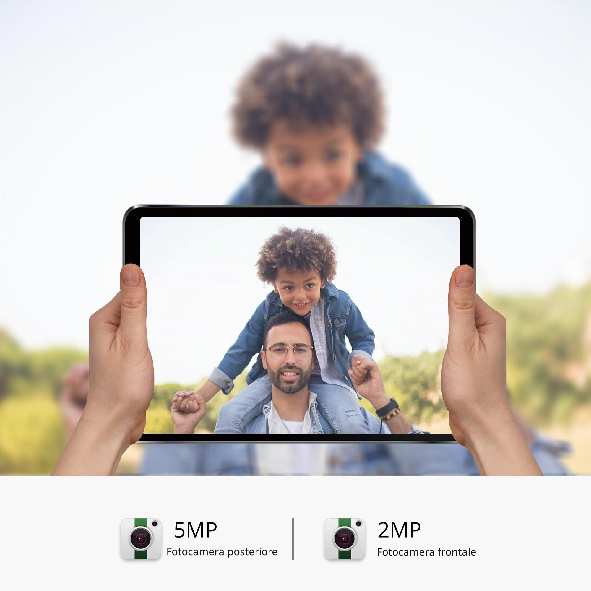 10.1 pollici Android 13 Tablet: processore Octa Core 2.0 GHz, 6 GB RAM 128 GB ROM (1 TB TF) | 2.4 G/5 G WiFi, GMS Tablet Bluetooth Dual Camera in pelle