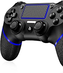 Shiptree Controller Wireless per PS-4, Gamepad Joystick Controller per Ps4/Pro/Slim/PC, Batteria da 600mAH, Doppia Vibrazione, Giroscopio, jack per Cuffie da 3,5mm