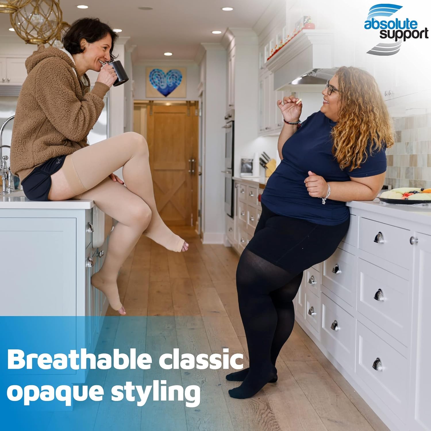 Plus Size Compression Thigh Highs for Women and Men 20-30mmHg - Over the Knee Compression Stockings for Swelling, Edema, Thrombosis, Embolism - Beige, 7X-Large - A203BE10 - Image 6