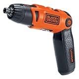 BLACK&plus;DECKER Electric Screwdriver&comma; Cordless&comma; 180 RPM&comma; 3&period;6V&comma; Spindle Lock with Pivoting Handle&comma; Charger and 2 Hex Shank Bits Included &lpar;Li2000&rpar;