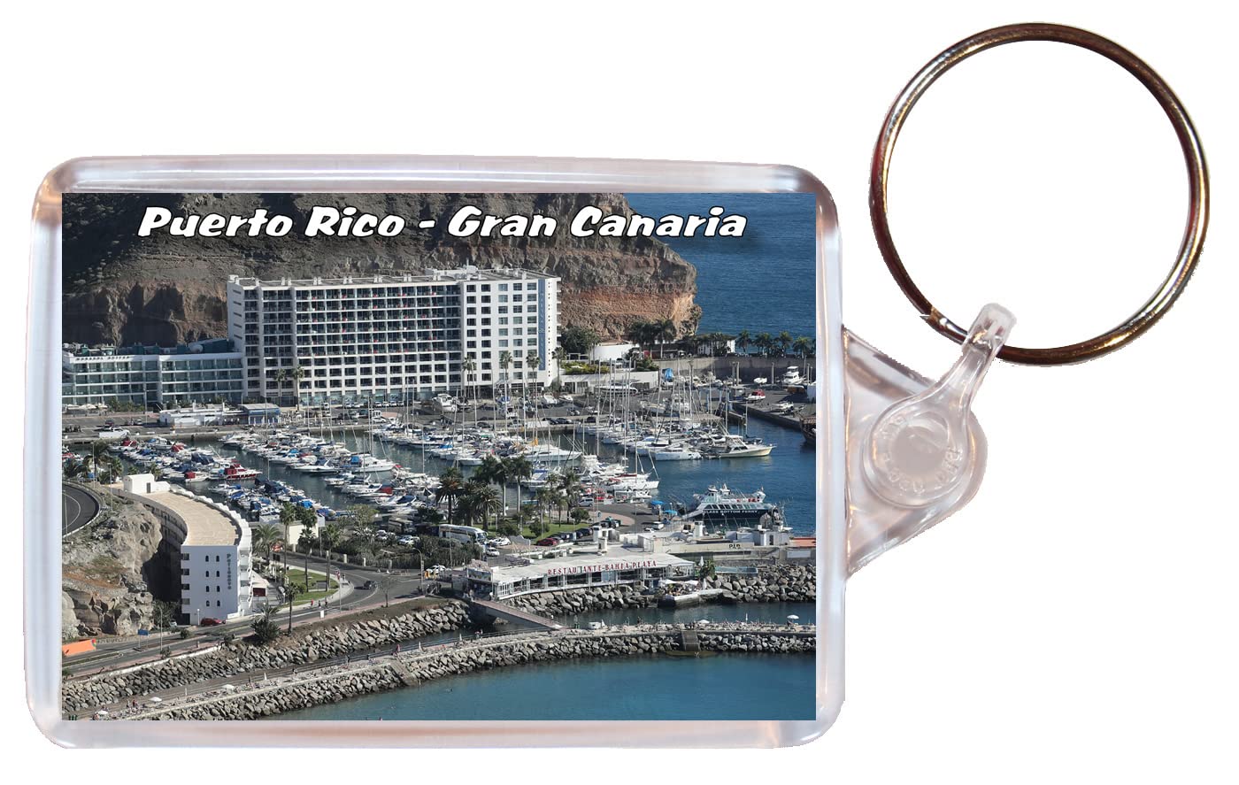 Baked Bean Store Puerto Rico - Gran Canaria - Double Sided Keyring BBSKNO138