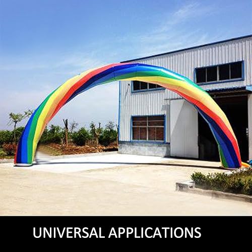 Miniatura 7 de Happybuy Arco inflable del arco iris 26ftx10ft con ventilador 110W para hacer publicidad del jardín de la celebración del partido