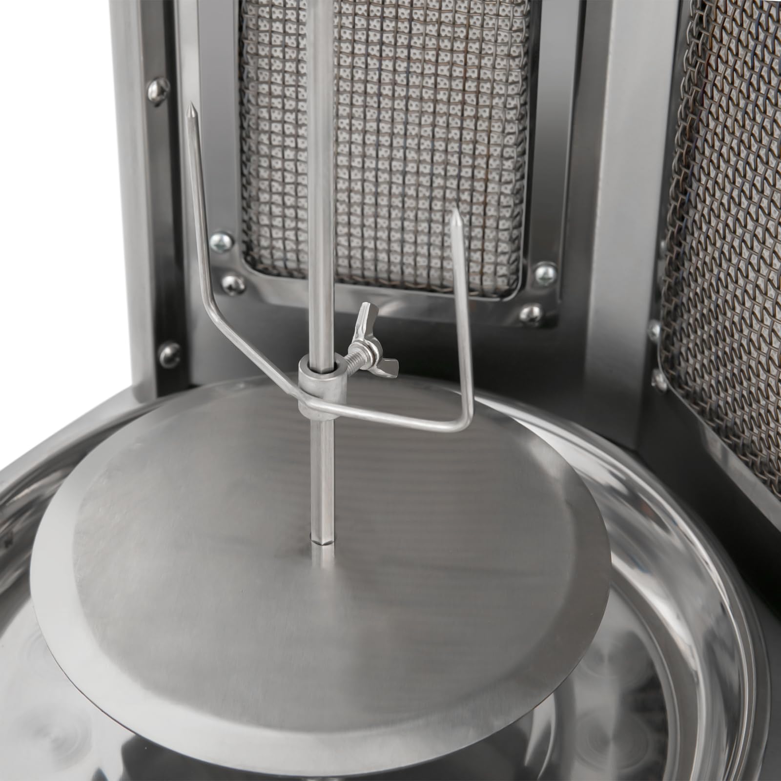 Shawarma - Rotisserie verticale à 360° - Avec deux interrupteurs de chaleur réglables en continu - Corps en acier inoxydable - Pour la maison, le restaurant, la cuisine, les fêtes