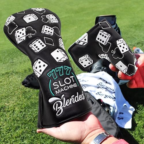 Miniatura 7 de Fundas para palos de golf Lucky 777 Blade Putter Headcover Golf Driver Covers Fairway Wood Headcover Hybrid Head Cover Blade Putter Cover Leather 3