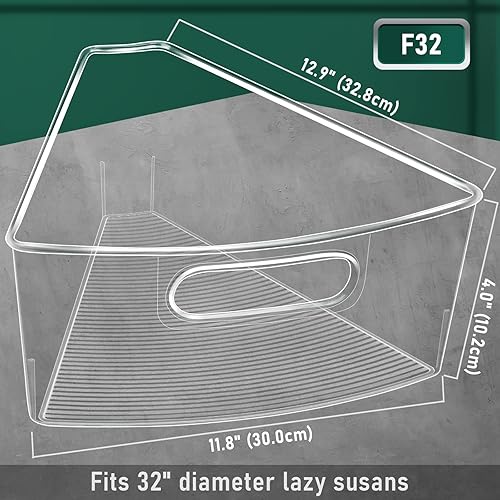 Miniatura 4 de JEISSLIA Lazy Susan - Contenedores organizadores de gabinete para esquina Lazy Susan de 26 pulgadas, 28 pulgadas de diámetro, contenedor de