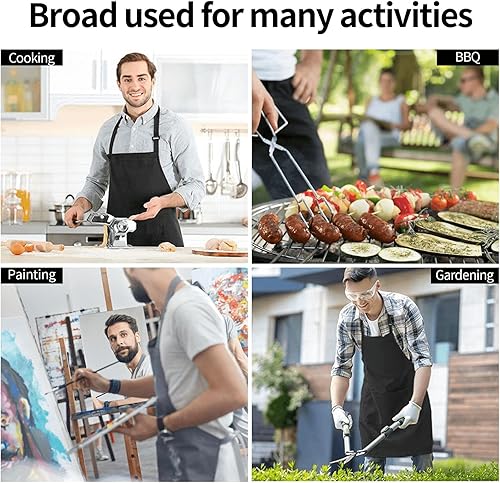 Miniatura 6 de Delantales de cocina con diseño de gnomo de Navidad, copos de nieve, para mujeres y hombres, cuello ajustable, babero de cocina para el hogar,