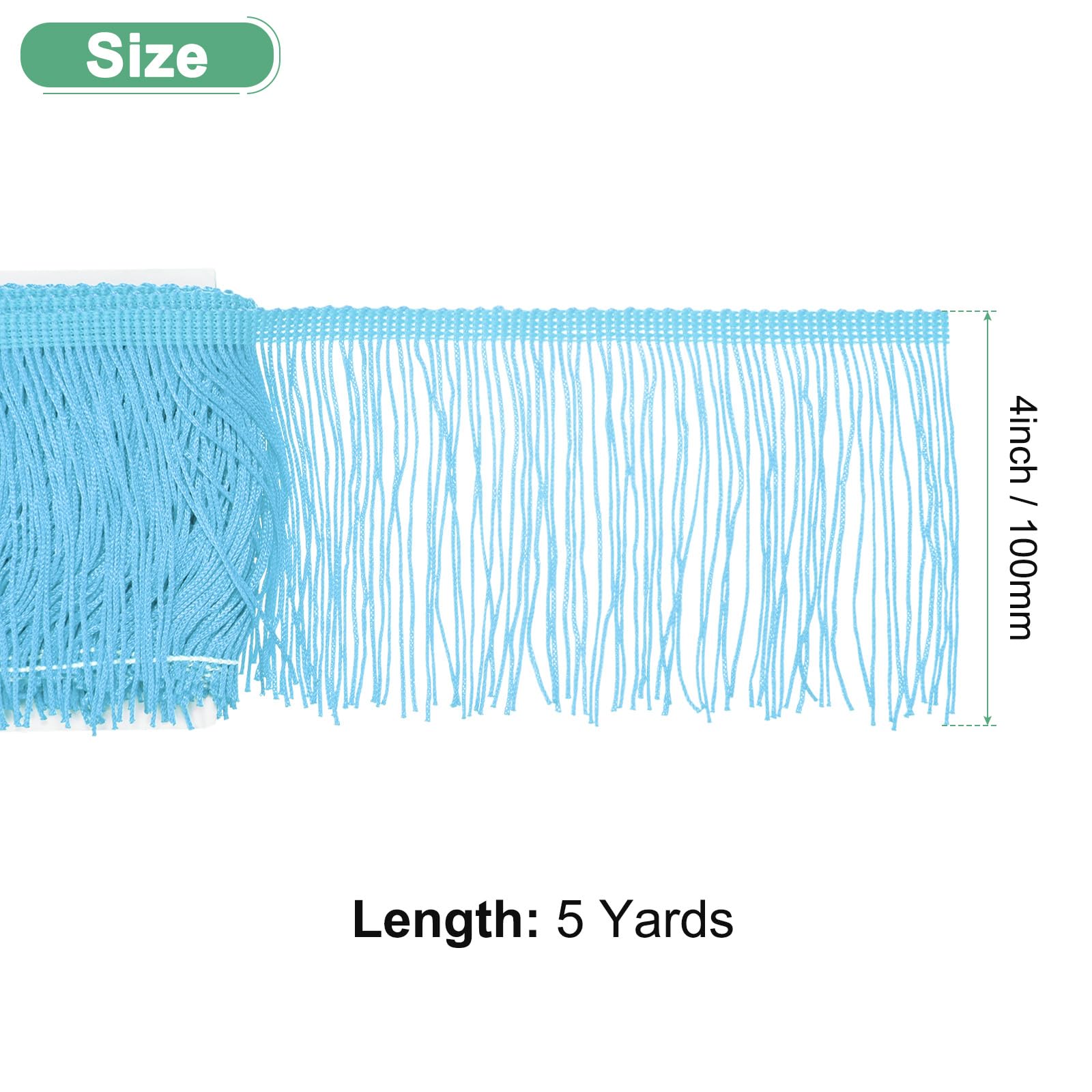 M METERXITY Chainette Fringe Trim - Image 3