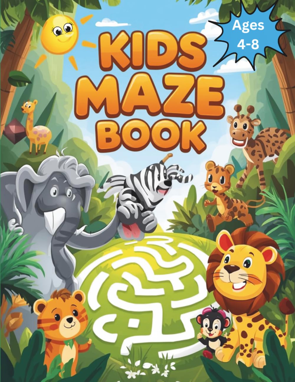 Fun Mazes for Kids Ages 4–8: Easy and Exciting Shape, Animal, and Adventure Maze Puzzles with Solutions