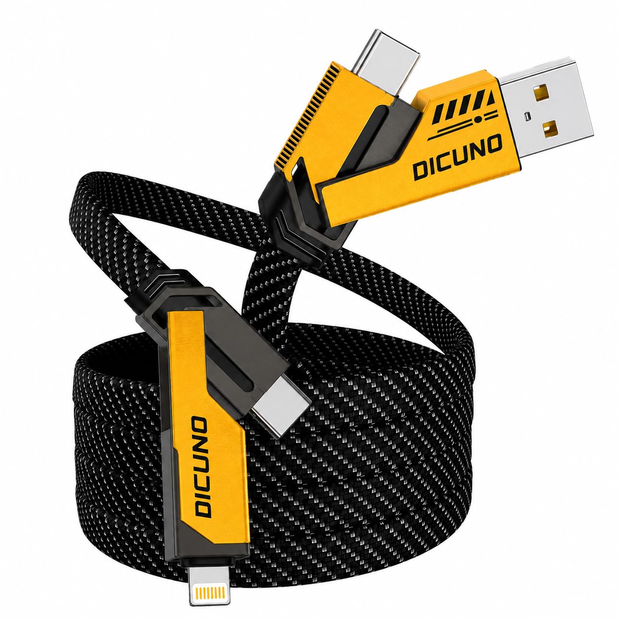 4in 1 Charging Cable, All in One Charger With USB C Type Cable Fast Charging, Type A Charger Cable, Charger Wire, Mobile Charger Cable, 3 in 1 Charging Cable Fast Charging for Home, Office & Travel-picture-28