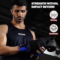 Vista 31 de WYOX Guantes interiores de boxeo de gel para hombres y mujeres, correas de muñeca rápidas de 31.5 in, protección acolchada para nudillos para Muay