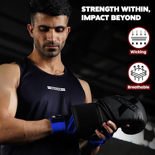 Miniatura 4 de Guantes interiores de boxeo WYOX para artes marciales mixtas, para hombre y mujer, guantes interiores de boxeo para hombres y jóvenes  Se ponen y
