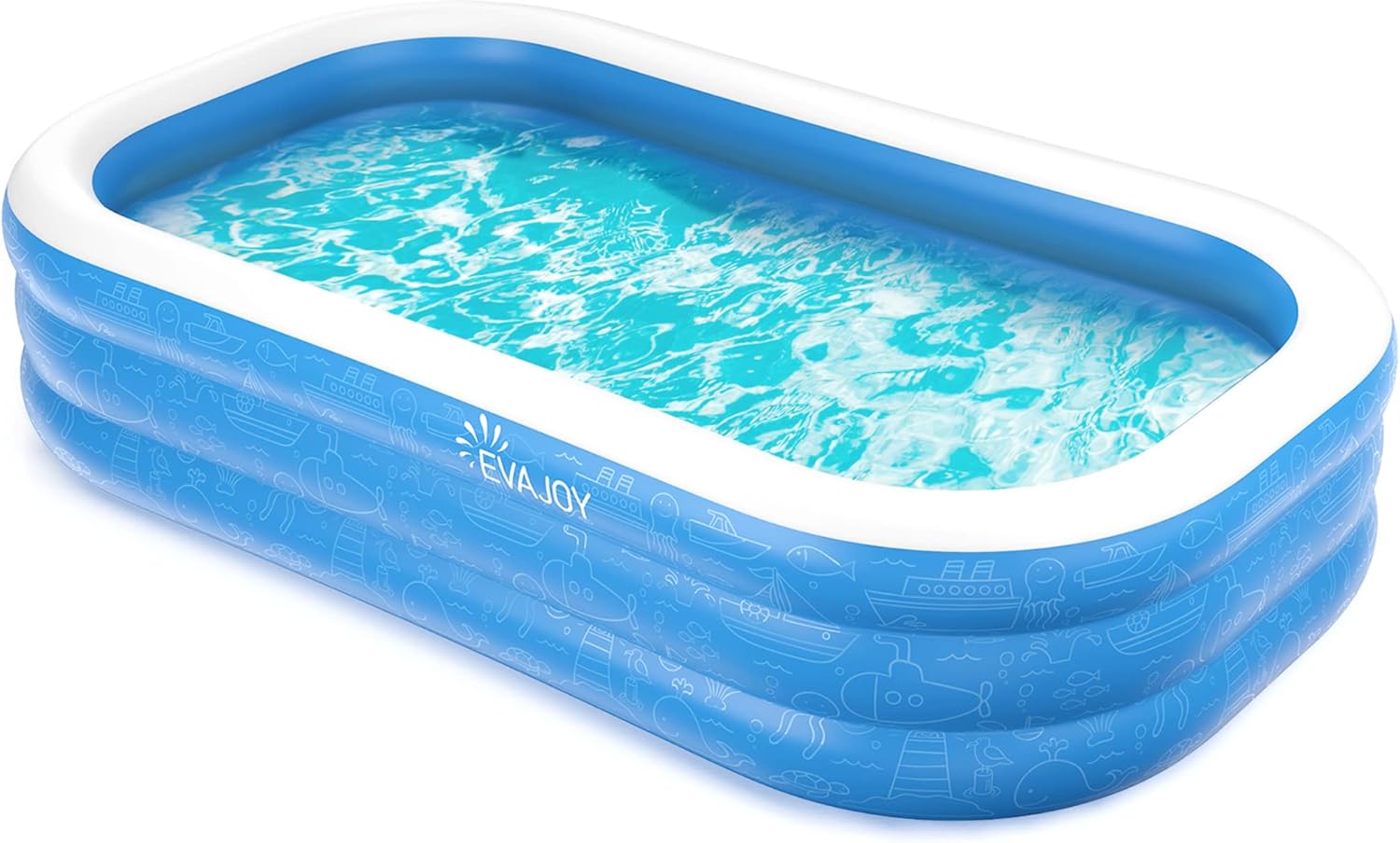 Inflatable Pool, EVAJOY 92''×56''×20'' Inflatable Swimming