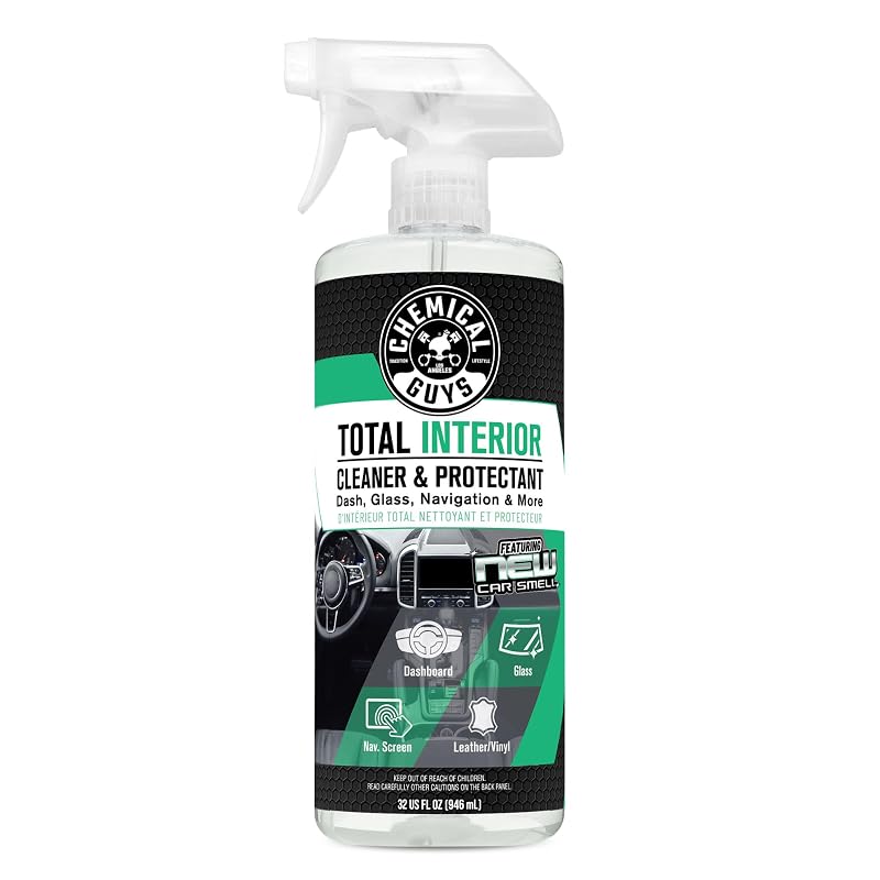 Chemical Guys Total Interior Cleaner & Protectant com aroma New Car Smell, limpador e protetor para interior, 946 mL