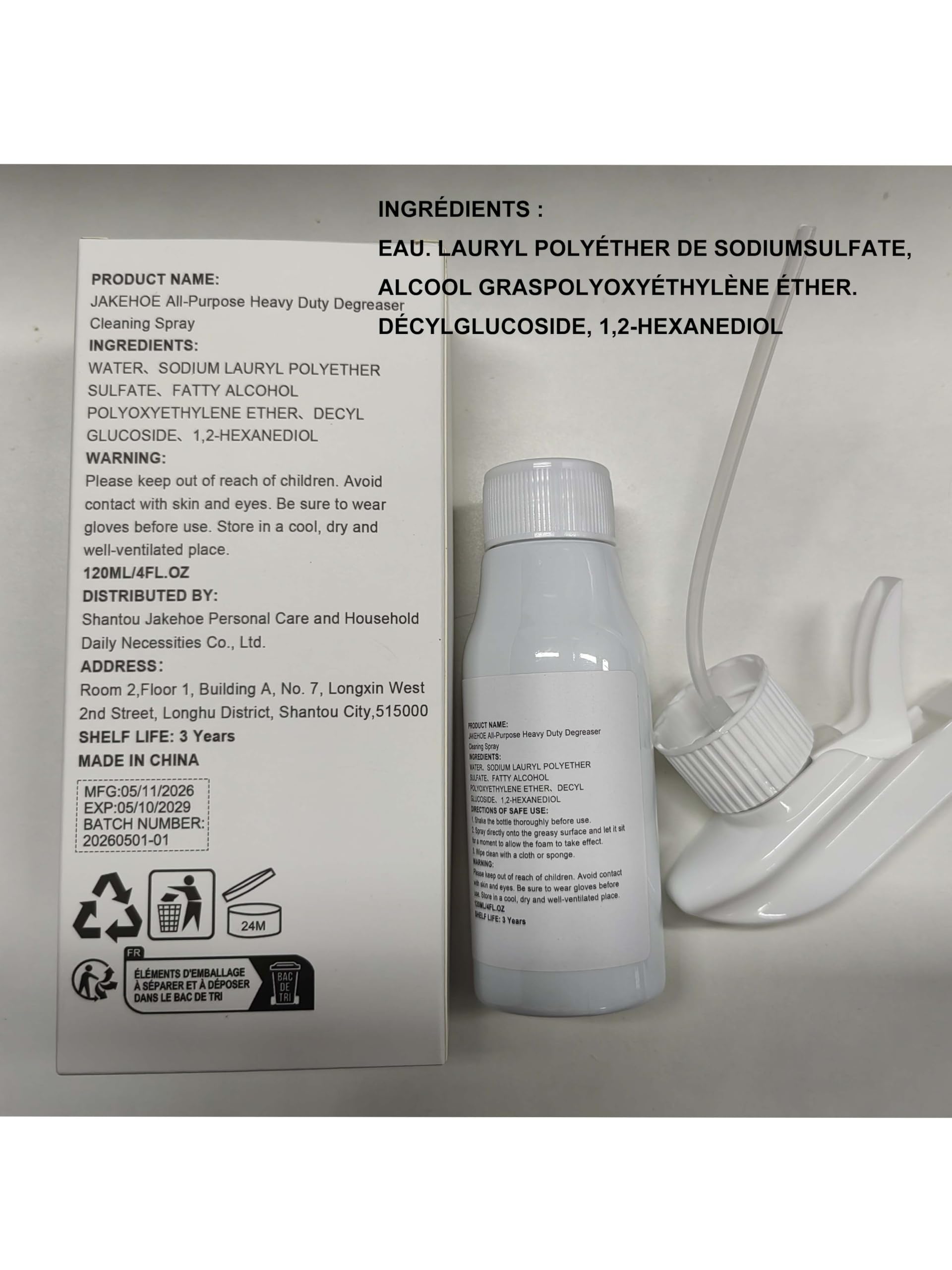 Limpiador de espuma multiusos con pulverizador, quitamanchas de aceite multiusos que elimina la grasa dura, limpiador de cocina resistente, spray de limpieza profunda para utensilios de cocina (5