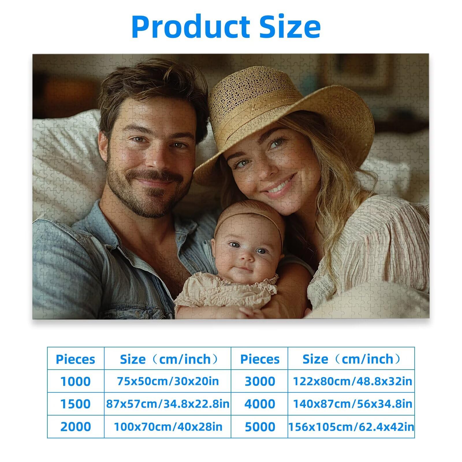 Puzzle Personalizado con Foto, Puzzle Personalizado 3000 Piezas, Regalos Originales para Mujer y Hombre, Rompecabezas de Madera Personalizable con Propia Imagen, Regalos para Amigos, Familiares C-70