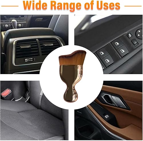 Miniatura 6 de Ziciner Cepillo de polvo para interior del automóvil, limpiadores de detalles de cerdas suaves automáticas, cepillos de limpieza de suciedad de