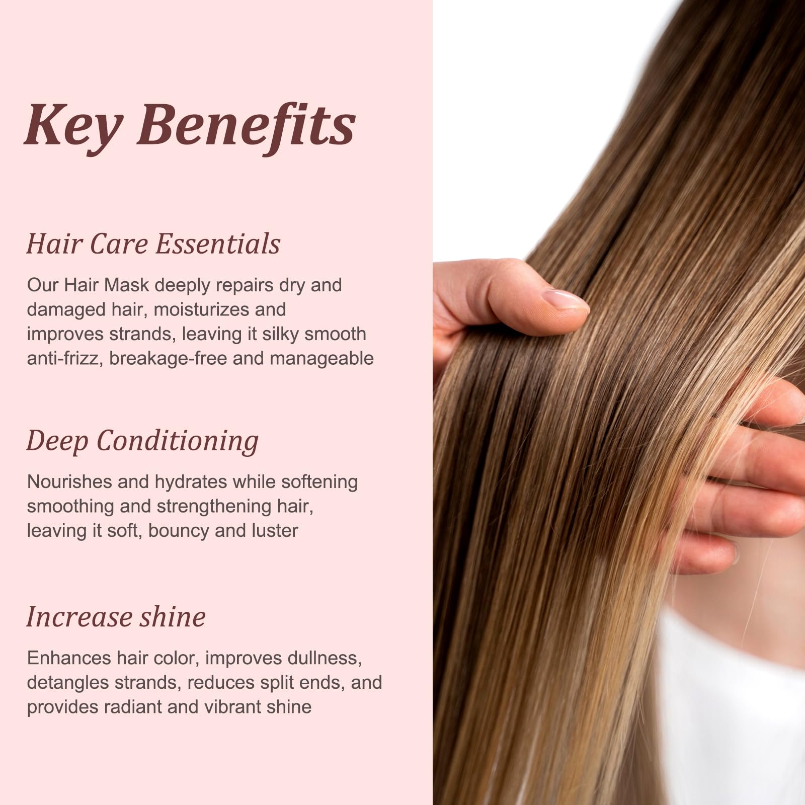 Tgideas Smooth Hydrating Hair Mask For Dry Damaged Hair, Deep Conditioning Treatment Keratin Hair Mask,Repairs & Strengthens All Hair Types