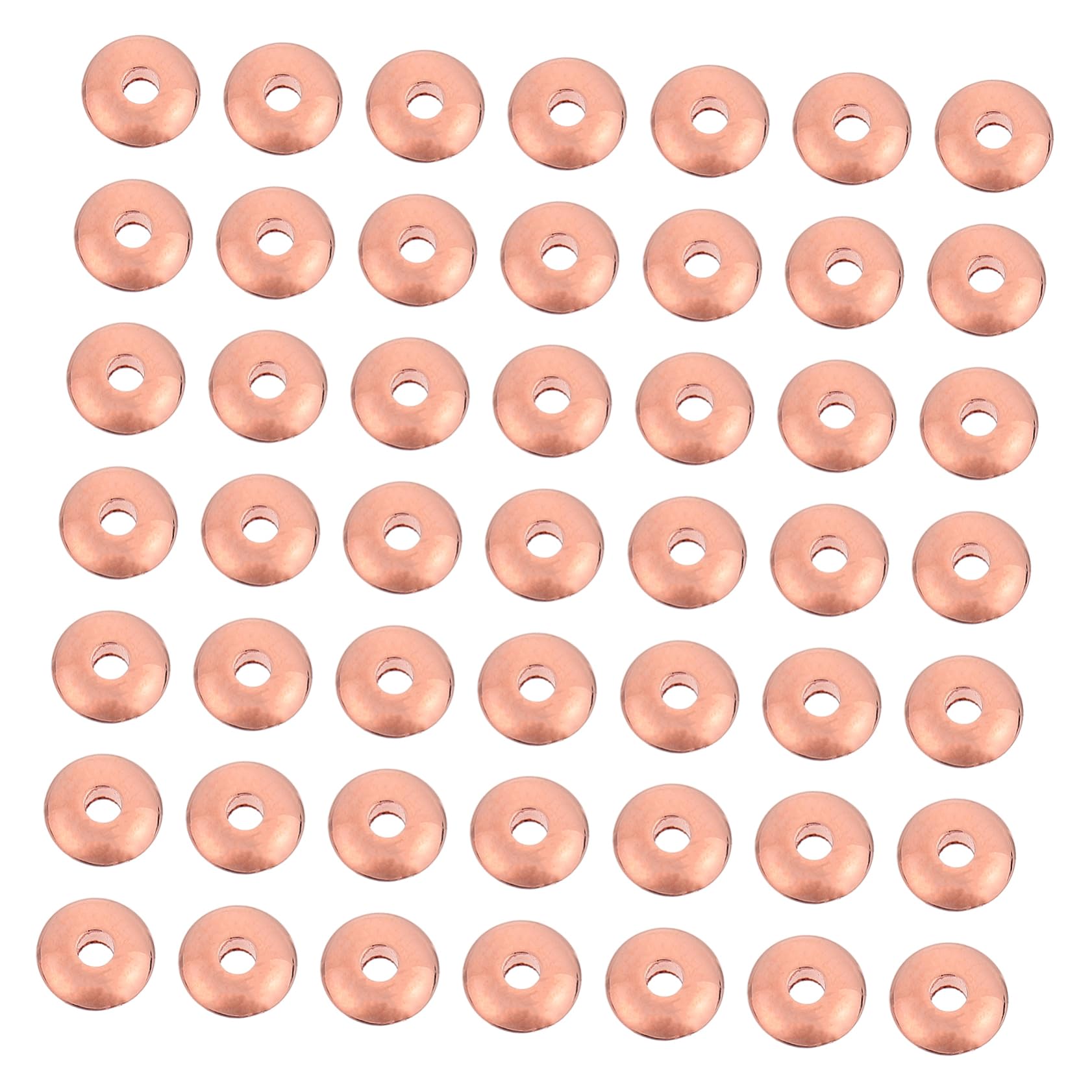 2000 Stück Vintage Spacer Perlen DIY – 6mm, Roségold, Aus Kunststoff, Für Schmuck, Armbänder & Anhänger