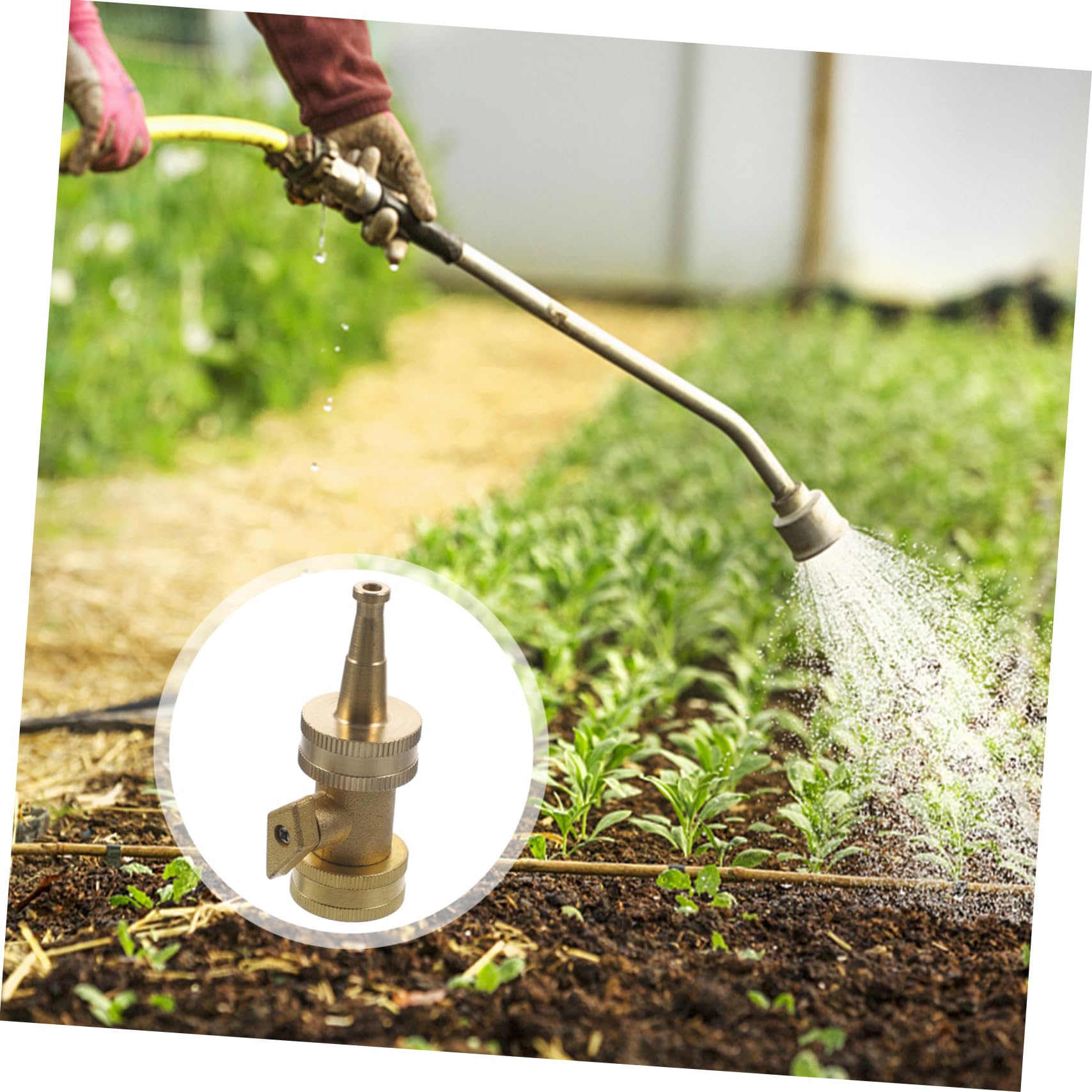 Abaodam 5 Sätze Messingdüse Jet Sprühgerät Gartenschlauch Ventil Wasserventile Gartenschlauchabschaltventil Sprinklerventile Gartendüse Ventile schließen Absperrventile Golden