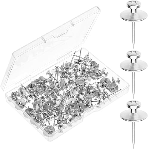 Miniatura 13 de Mr. Pen Clavos de doble cabeza para cuadros - Paquete de 50, plateados, Tachuelas para colgar en la pared