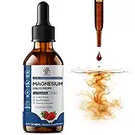 Liquid Magnesium Glycinate Drops for Sleep Support & Nighttime Calm,Magnesium Drops with Chamomile, Ashwagandha, L-Theanine & GABA for Relaxation Support, Gentle Absorption, Strawberry Flavor, 2 Fl Oz