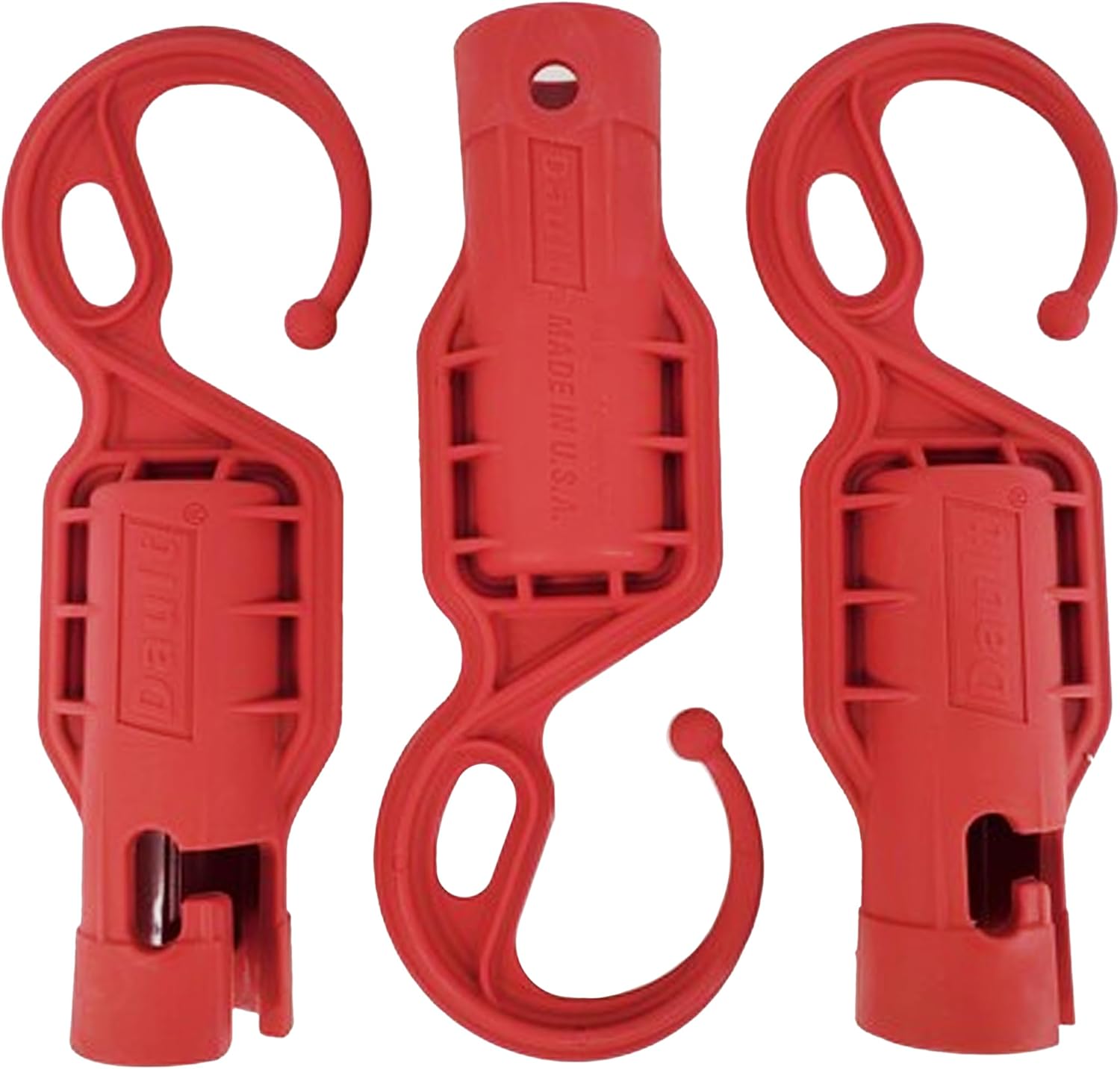 DAULT American-Made Heavy Duty Garage Storage Hooks for Milwaukee M18 Fuel Quik-lok | Updated Version for Dust Protection, Hangers | Utility Hooks | Set of 3 | Made in U.S.A. (Patented)