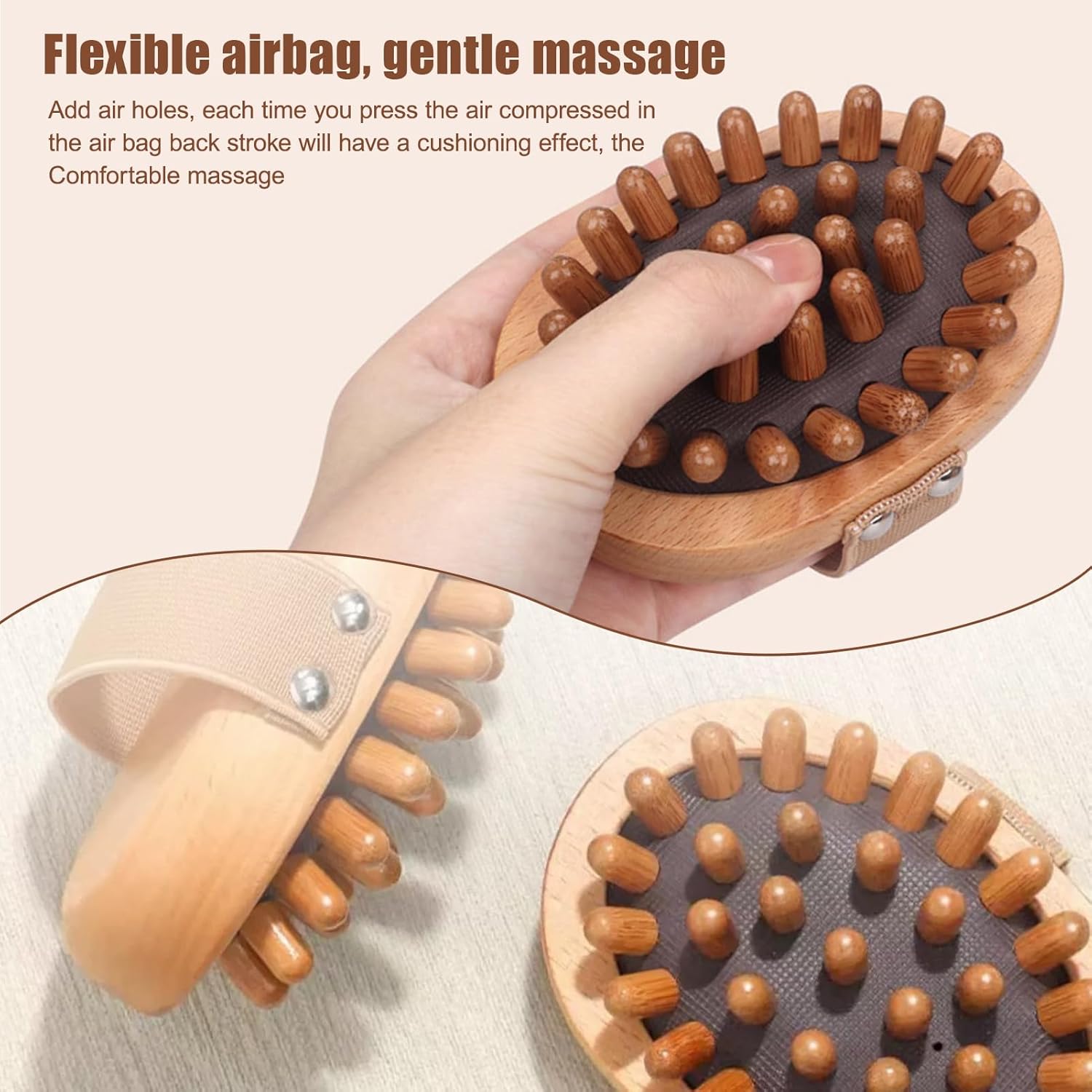 Meridian Pressure Brush, Wood Therapy Massage Tools, Wood Therapy Massage Tools for Belly Fat, Meridian Trigger Point Massager Wooden Massage Brush for Body Shaping, Muscle Pain Relief (2PCS) - Image 4
