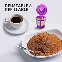 Vista 5 de Cápsulas K Cup reutilizables para Keurig K-Mini, K Mini Plus, K-Express y K Iced con adaptador de PureHQ - Cápsulas Kcups recargables Keurig Mini