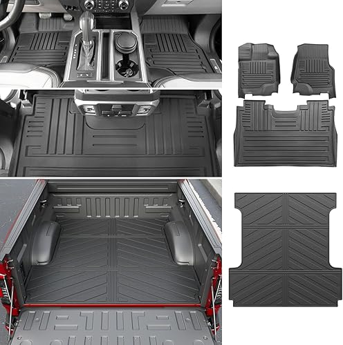 Miniatura 7 de powoq Tapete de caja de camioneta de 5.5 pies compatible con Ford F150 2015-2026, forro de caja de camión, protección para todas las estaciones
