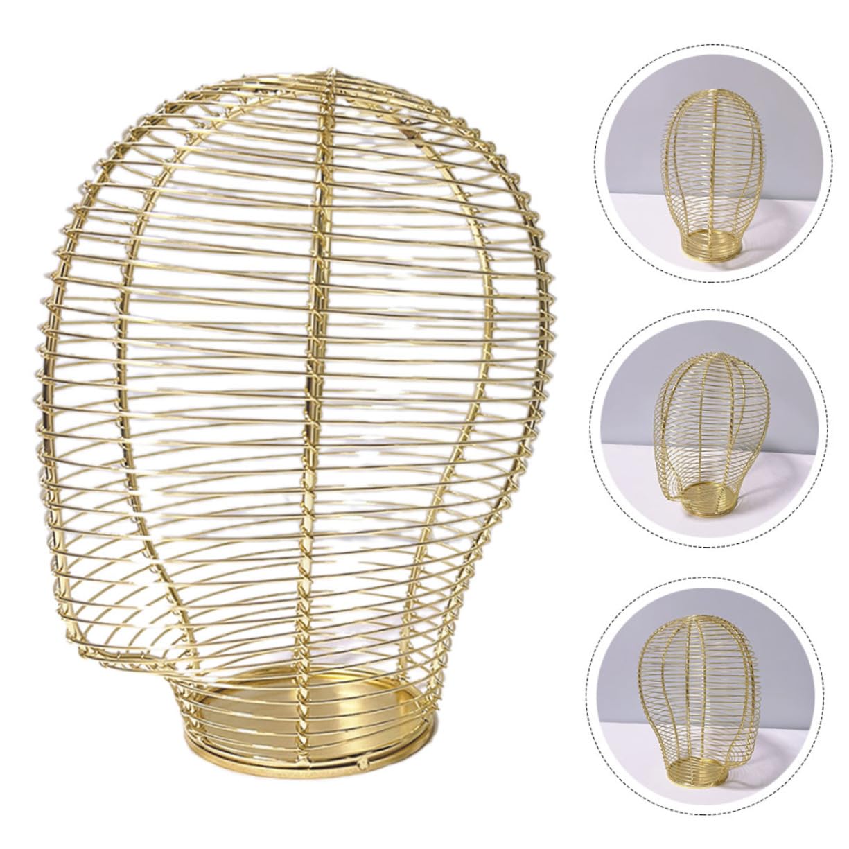 Perchero Resistente Metálico Diseño Dorado para Sombreros y Gorras Almacenamiento Único, Soporte en Tiendas y Supermercados