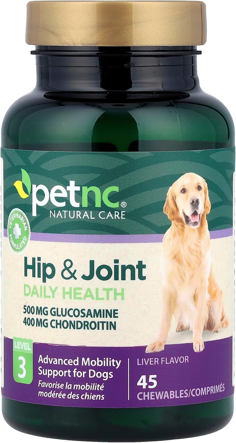 petnc NATURAL CARE, Hip & Joint, Level 3, Liver Flavor, 45 Chewables