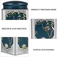 Vista 7 de Kichvoe Lata hermética sellada de la hojalata del almacenamiento del té de la hoja de las tapas dobles del bote de té