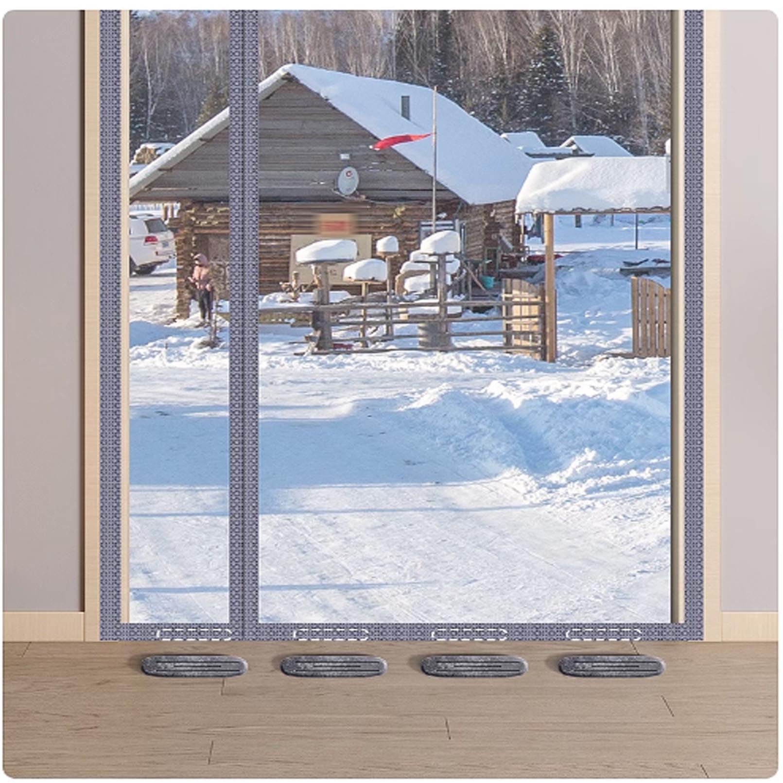 Thermique Rideau de Porte Magnétique Rideau de Porte Isolation Thermique,Fermeture Automatique Transparent Rideau Thermique Isolant Anti Froid Porte Entrée (160 x 210 cm)