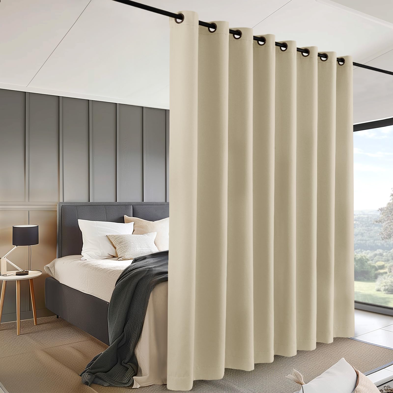Amazon.com: INOVADAY Room Divider Curtain for Living Room, Wall Divider ...