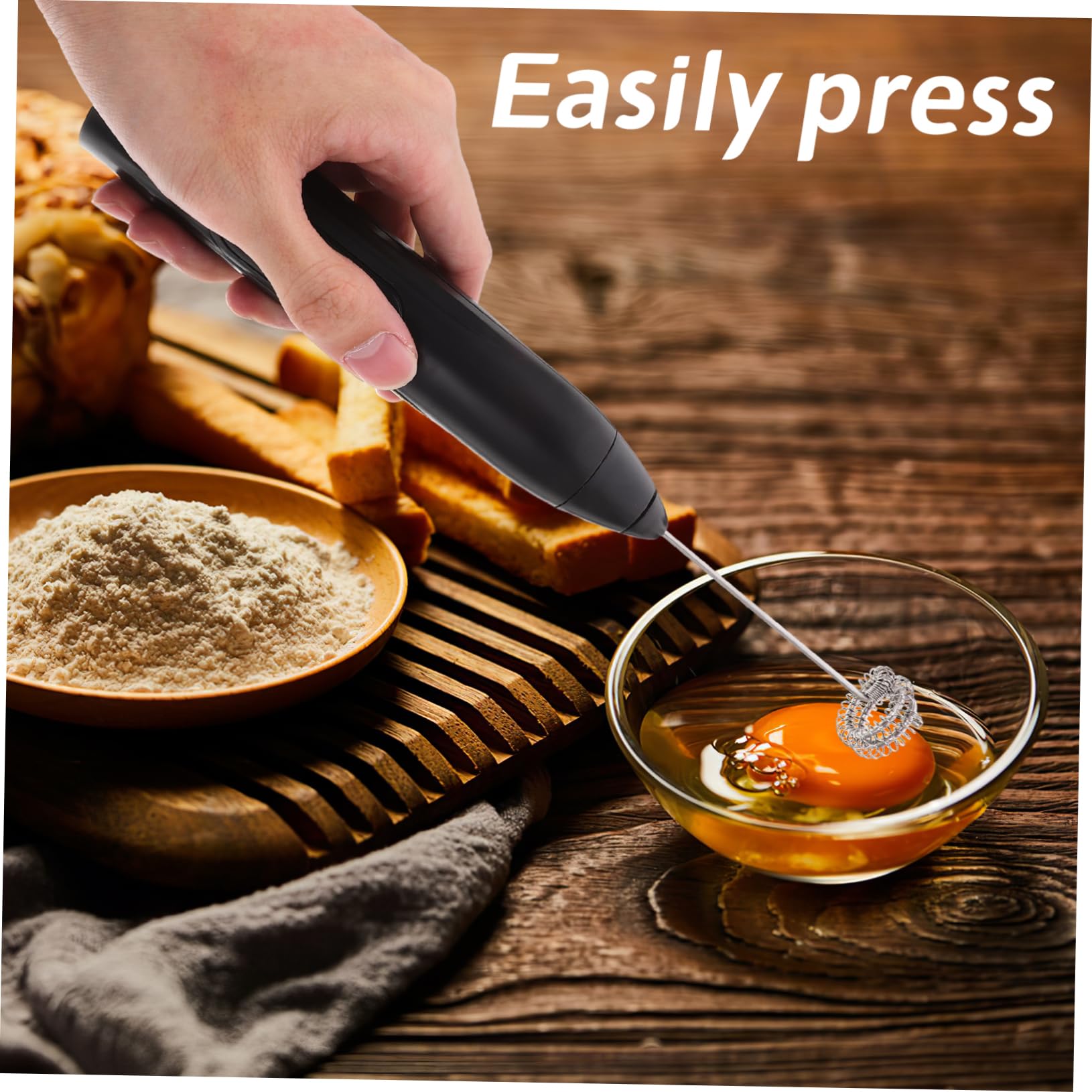 Cabilock Electric Handheld Mixer with USB Charging Speed Egg Whisk for Blending Stirring and Mixing for Protein Shakes Soups Sauces and More