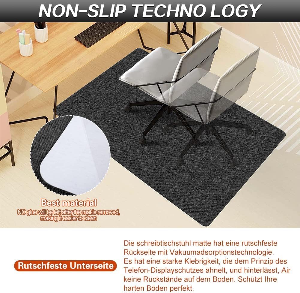 Tapis De Protection De Sol Pour Sols Durs, Résistant Aux Rayures, Gris Clair, 90 X 120 Cm, Pour Chaise De Bureau, Pour Stratifié