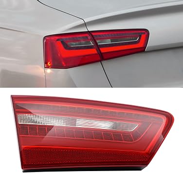 LED Tail Light Assembly for Audi A6 C7 2010-2016, Inner Taillight Red Housing, Clear Lens, Brake Rear Lamp, 4G5945094A, 4GD 945 094 Left Driver Side
