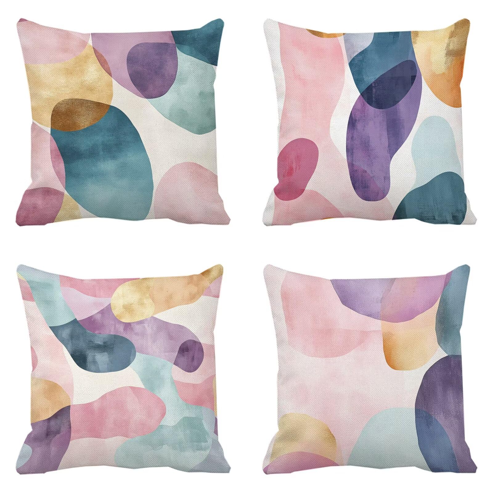 Grand coussin extérieur turquoise et rose pour votre salon de jardin