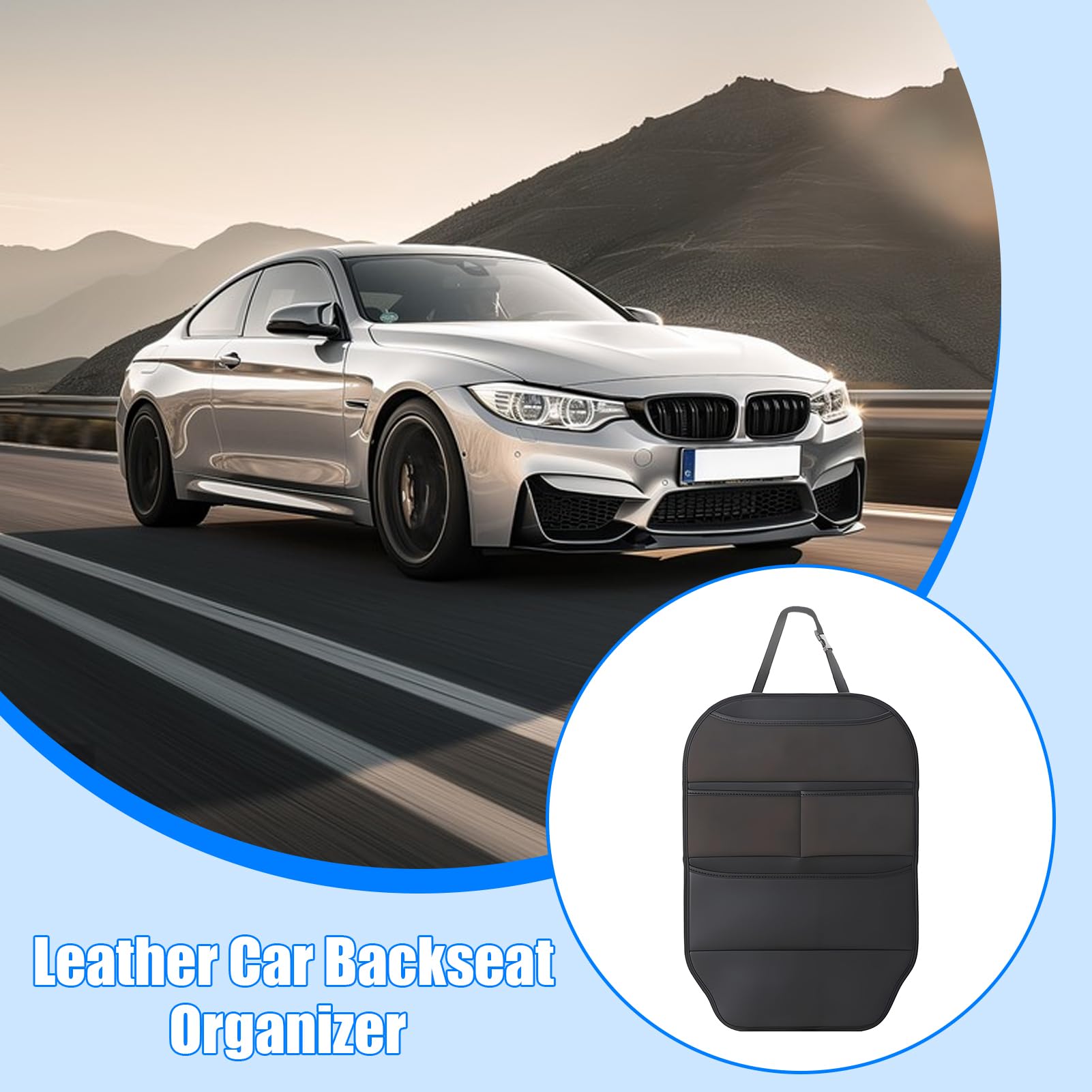Organizador del Asiento Trasero del Coche Accesorios de Piel PU para | Protector Para Asiento De Coche Para Niños Mascotas Tabletas Teléfonos Libros Bebidas Juguet