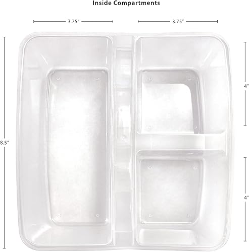 Miniatura 4 de Teacher Created Resources Organizador de almacenamiento de plástico portátil transparente, paquete de 6 para aulas, habitación de niños y