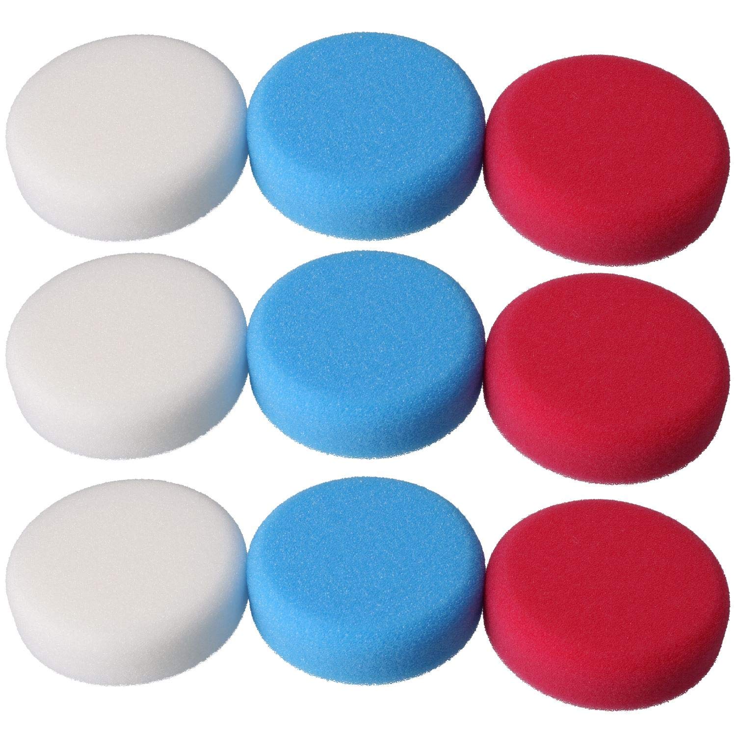 Vadrouille polir éponges 75mm élimine les rayures avec son kit 9pc moyen grossier fin pour polisseuse