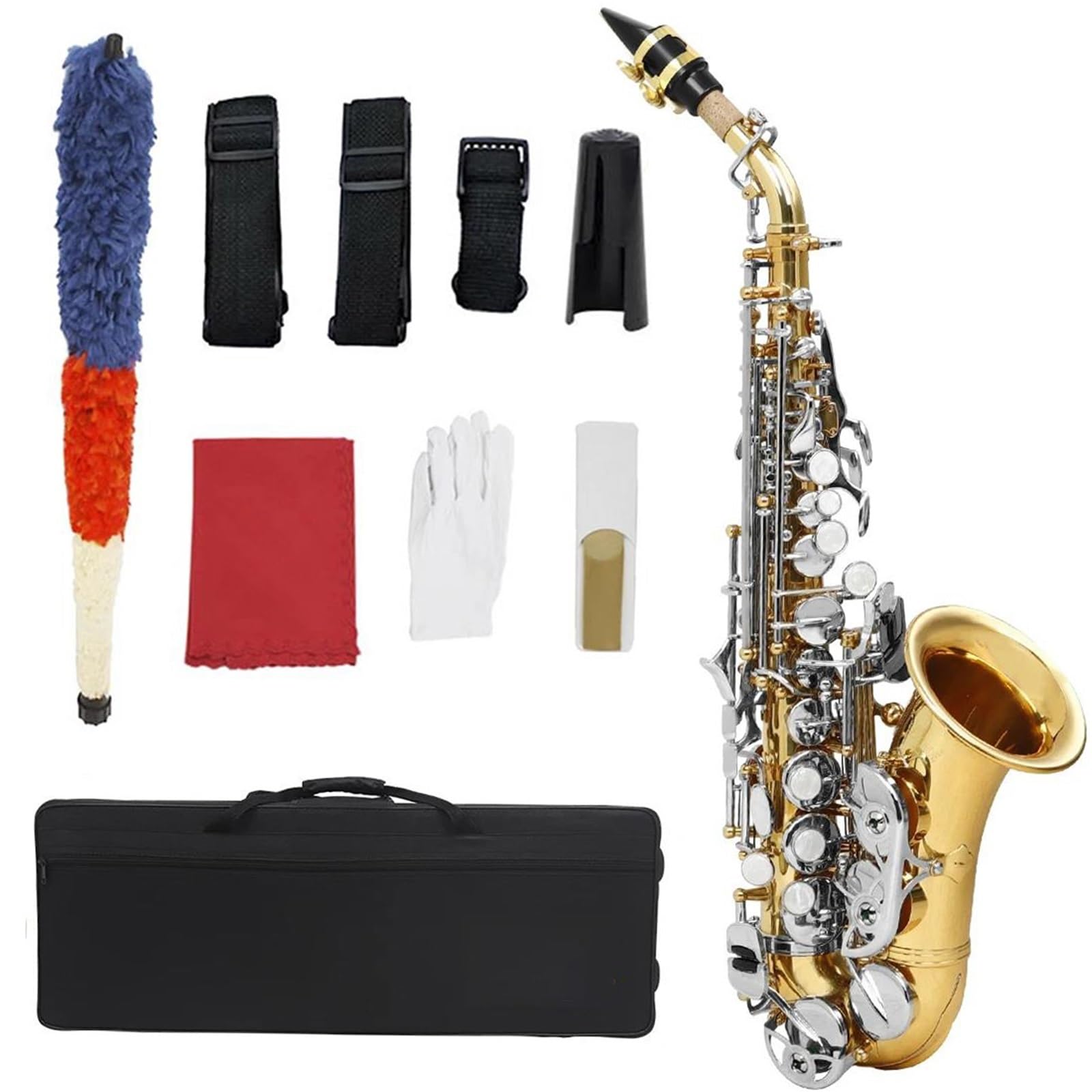 Saksofony dla miłośników muzyki Saksofon sopranowy Bb instrument dęty blaszany instrument dęty drewniany