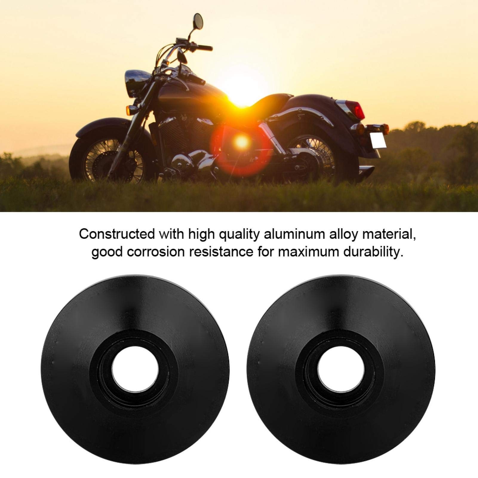 Dioche 1 paio di terminali universali per manubrio moto, in lega di alluminio CNC, colore nero