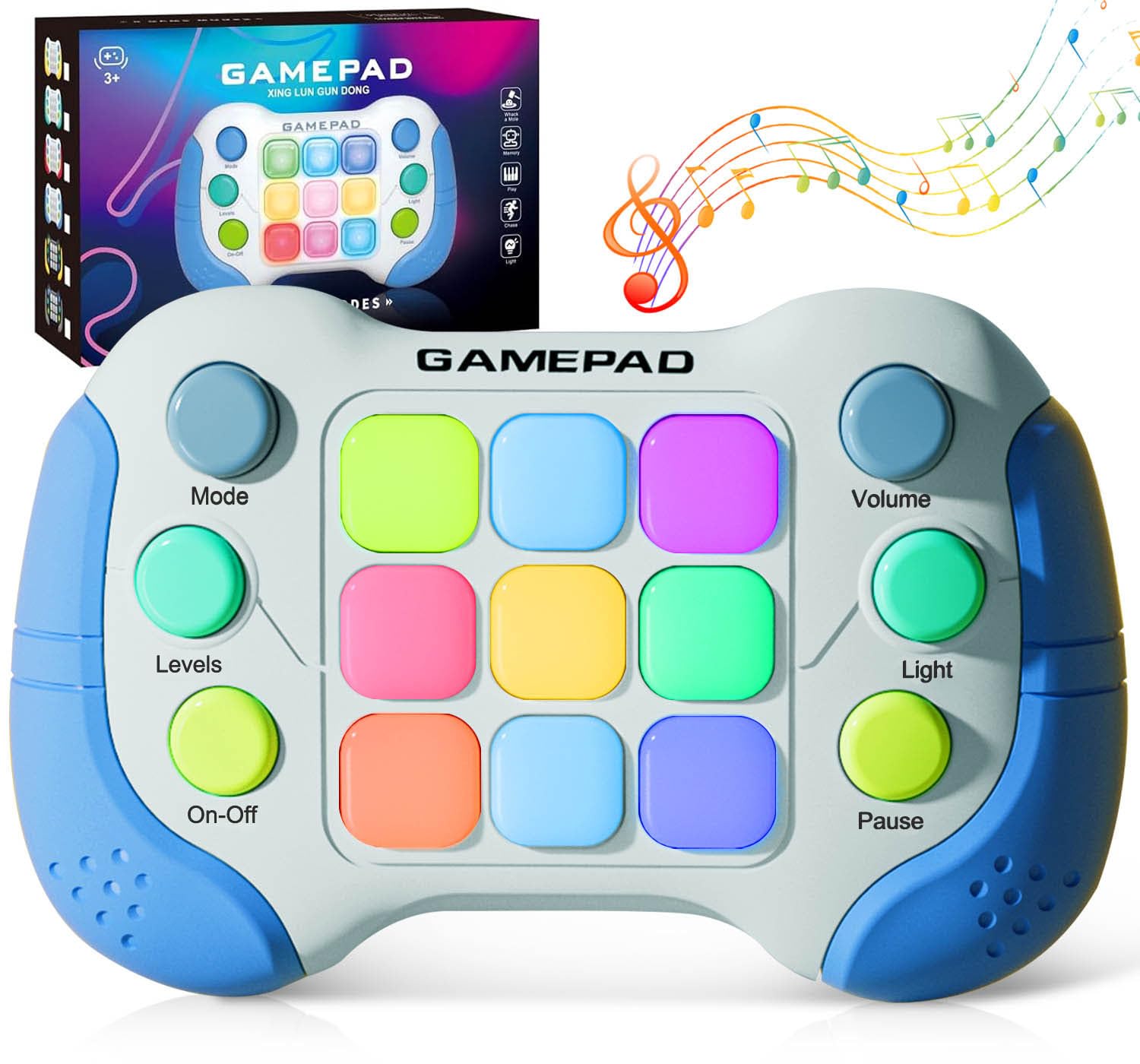 Manija de juguetes antiestrés de empuje rápido, juegos de prensa rápida intermitentes mejorados Pro para niños, juego de ansiedad con luz de empuje, juguete educativo de consola de mano para niños,