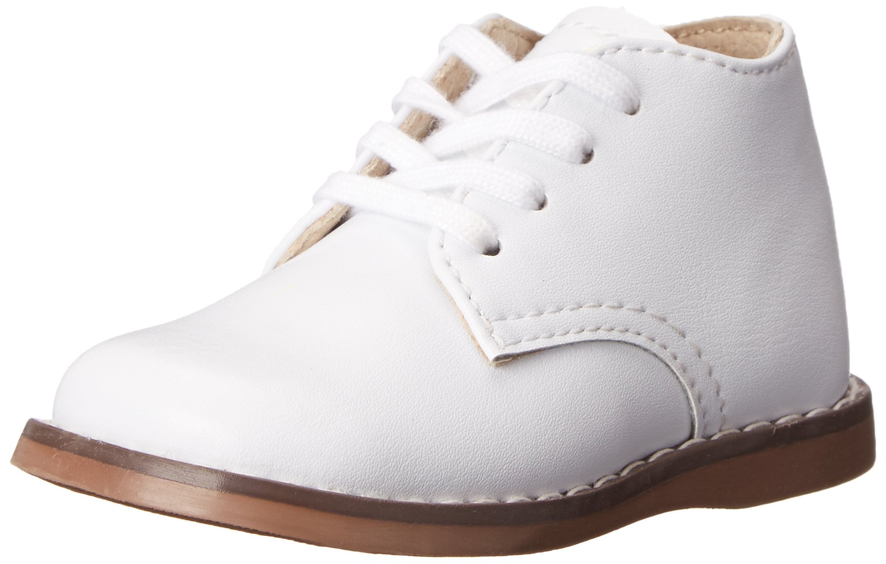 FOOTMATES Todd Laceup First Walker White - 7790/5 Toddler M/W