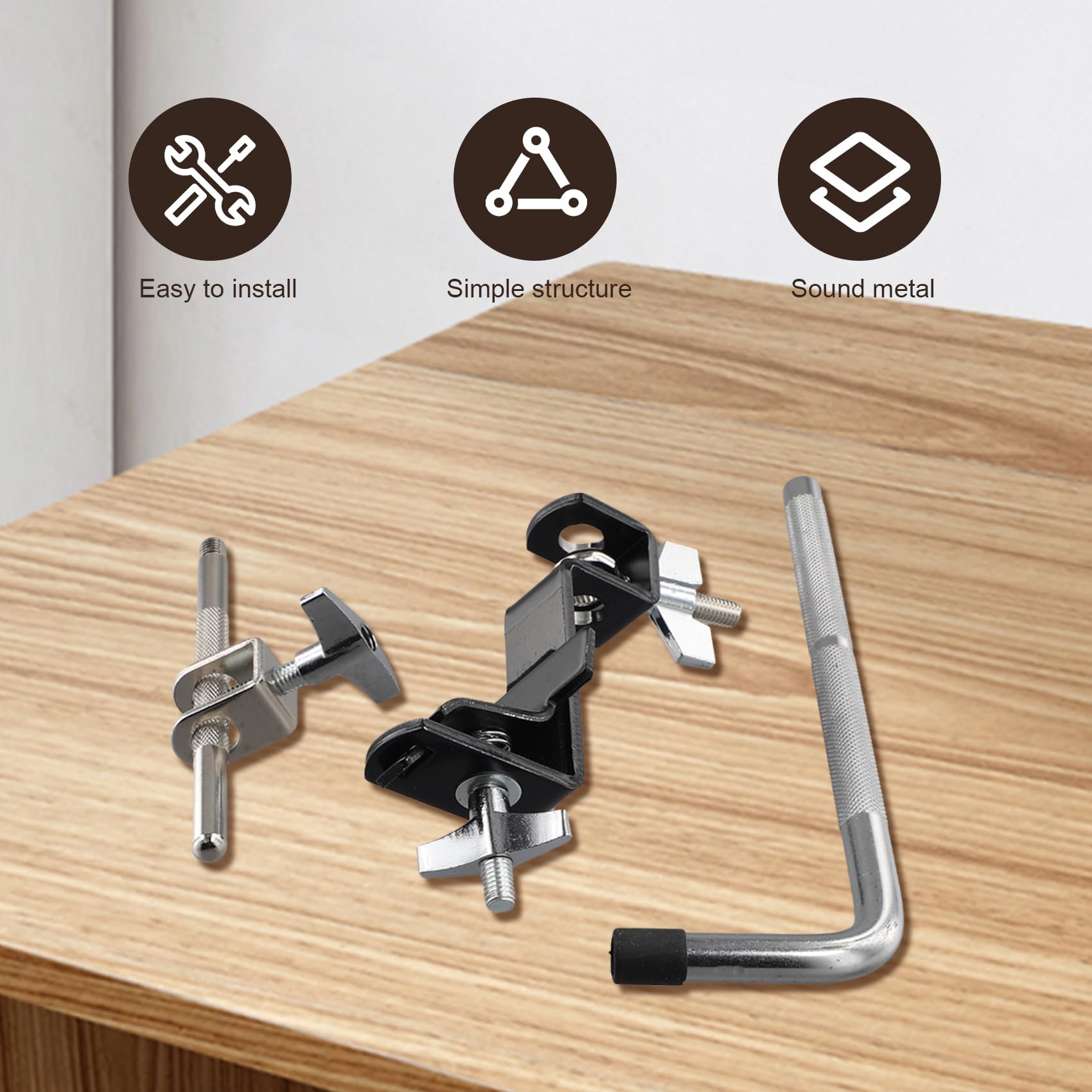 Support De Cloche à Tambour Standard Réglable Avec Pince De Cloche, 2