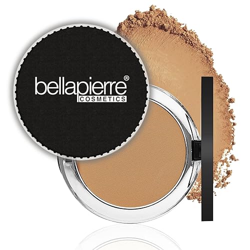 Miniatura 9 de bellapierre Base mineral compacta SPF 15, maquillaje natural vegano y libre de crueldad, base mate de cobertura completa, hipoalergénica, sin aceite