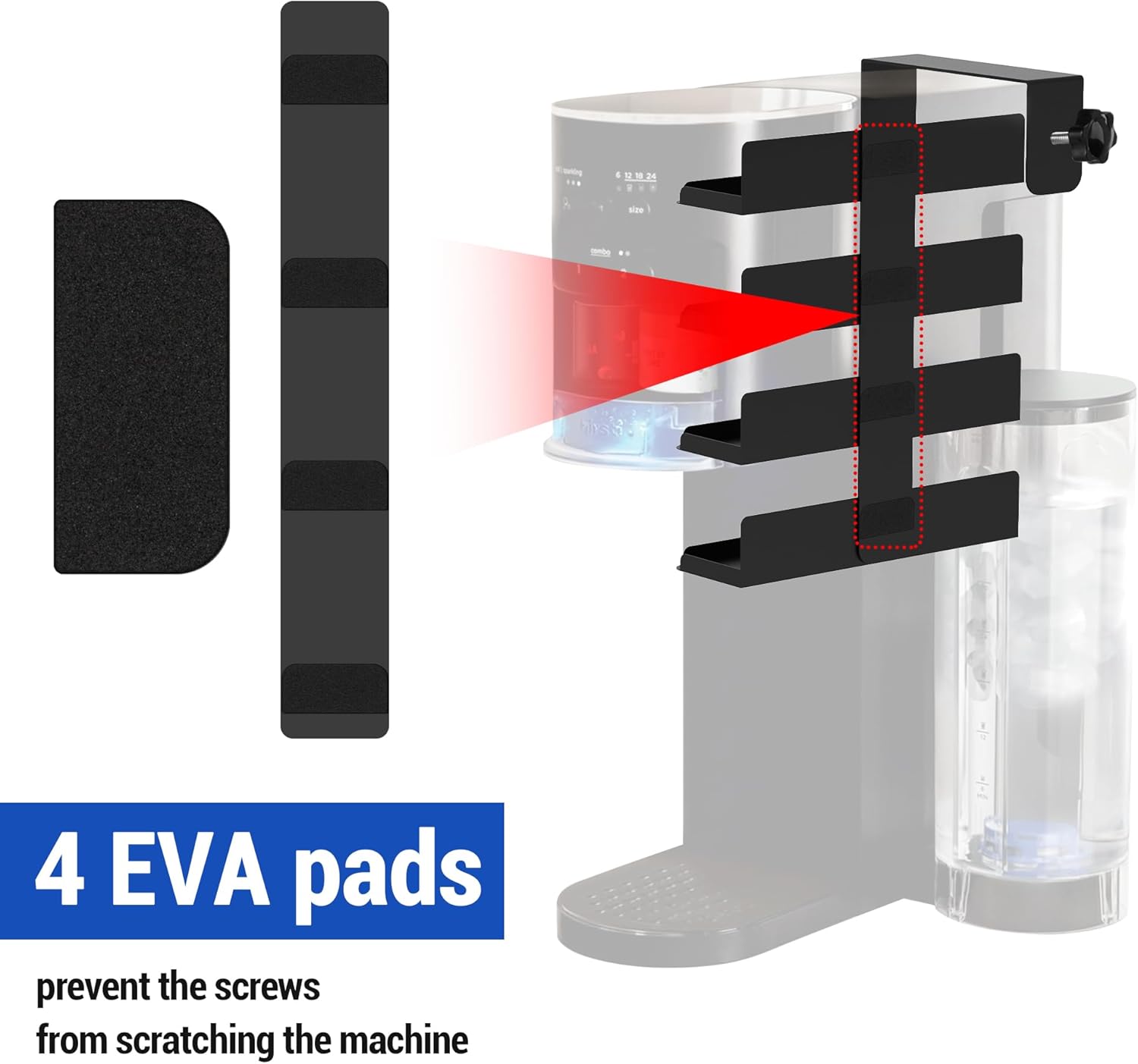 Flavor Pods Holder Compatible with Ninja Thirsti and Ninja Thirsti Max, Side-Mounted 4-Tier Flavored Water Drops Organizer, Holds 20 Flavored Water Drops - Image 7