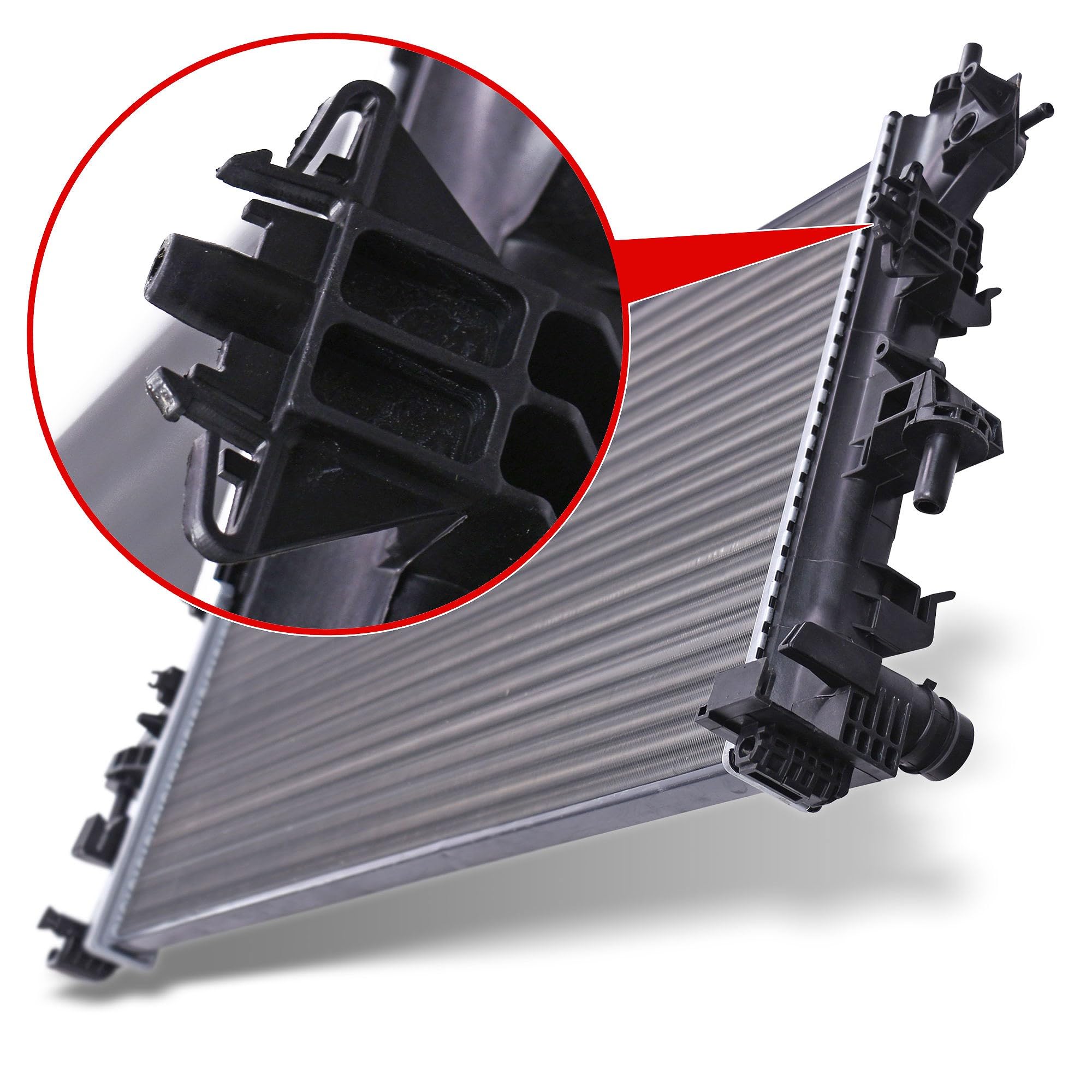 1x Radiatore motore Radiatore acqua per auto con cambio manuale | Compatibile con: CITROËN JUMPER II Bus, JUMPER II Kasten, JUMPER II Pritsche/Fahrgestell, FIAT DUCATO Bus, DUCATO Kasten